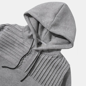 Haute qualité hommes coton mélangé sweats à capuche sweat respirant pull en gros basiques Streetwear sweat à capuche - Product Image 3