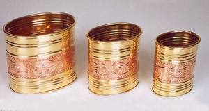 Jardinière élégante en cuivre antique pour la décoration de fête d'hôtel de luxe, design élégant, pot de fleurs pour jardin - Product Image 6