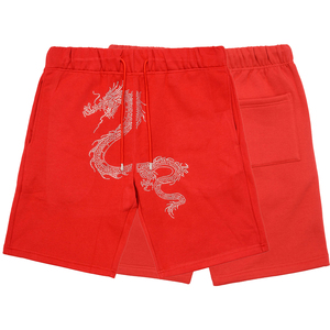Fabricant de logo en strass personnalisé Streetwear Short de jogging vintage surdimensionné avec pierre dégradée et lavage à l'acide à séchage rapide pour hommes - Product Image 3