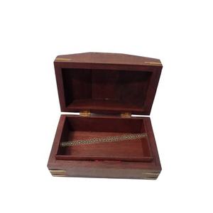 Caja organizadora de joyería de madera, artesano indio, con tapa para anillo de oreja, collares - Product Image 2