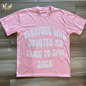 Personalizado para hombre Puff Imprimir Streetwear Tee OEM Fábrica de algodón de gran tamaño T Shirt 3D Raised Logo Design Shirt - Product Image 1