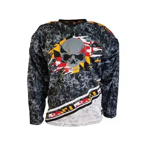 OEM hochwertiges 100 % Polyester fabrikgefertigtes kundenspezifisches Eishockeyt-trikot Pakistan Hersteller übergroßes Eishockeyt-trikot