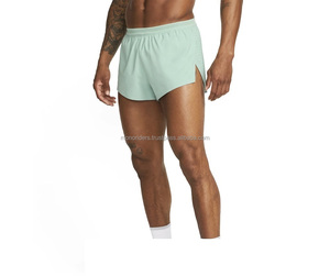 Short de sport d'été pour hommes taille haute en coton élastique cordon de serrage respirant tissé brodé toile à séchage rapide mi - Product Image 6