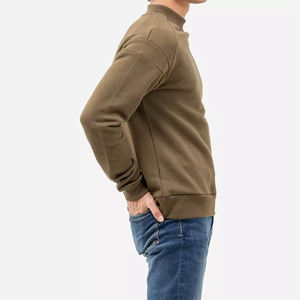 Sweat-shirt pour hommes à col ras du cou lourd fabriqué en usine Sweat à capuche vierge en coton avec logo personnalisé Conception doublée d'approvisionnement OEM avec motif imprimé - Product Image 6