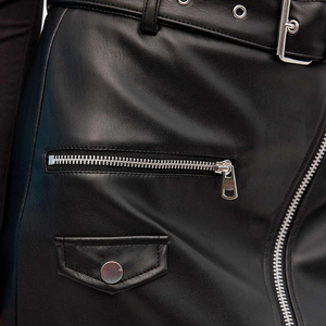 Nuevas faldas de moda personalizadas para mujer, minifalda de cuero con cremallera, falda a la moda personalizable, falda de cintura alta para uso diario, faldas para dama. - Product Image 4