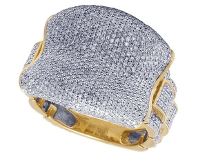S925 argent Hip Hop entièrement clouté Moissanite coupe ronde diamant VVS clarté pour bague de fête de mariage pour hommes - Product Image 3