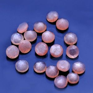 Pierre de lune de pêche naturelle de 3mm, coupe ronde de 2mm d'épaisseur, lot de 2.55 cts, vente de pierres précieuses de haute qualité, facette de pierre en vrac, 25 pièces - Product Image 1