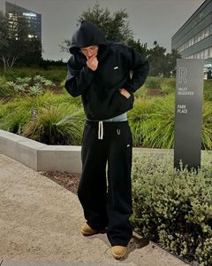 ชุดเซ็ตเสื้อฮู้ดดี้และกางเกงขายาวทรงบэгกี้ปักลายแบบกำหนดเองได้เต็มที่ สไตล์ Y2K ประดับคริสตัล - Product Image 1