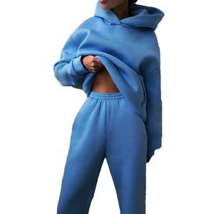 Conjunto de 2 Piezas para Mujer, Forrado de Felpa, Cálido y Elegante para Invierno, Sudadera con Capucha Extra Grande, Modelo 2026 - Product Image 2