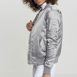Chaqueta de Satén para Mujer, Tela Brillante y Sedosa, Corte Moderno, Ajuste Cómodo para Actividades Diarias - Product Image 3