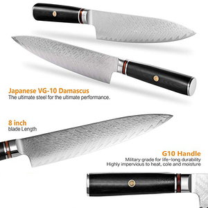 Cuchillos de Cocina Profesionales Japoneses Nuevos, Hechos a Mano en Damasco, Ambidiestros, Aptos para Lavavajillas, Fabricados por Mayoristas de Cubiertos Personalizados OEM ODM - Product Image 2
