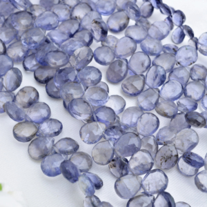 สร้อยคอพลอยไอโอไลต์ทรงหยดน้ำเจียระไน 8 นิ้ว พลอยธรรมชาติ สำหรับทำเครื่องประดับชั้นดี - Product Image 4