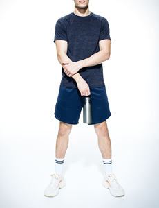 Nouvel article arrivée 2026 logo personnalisé prix le moins cher simple couleur bleue unie ensemble pour hommes - Product Image 6