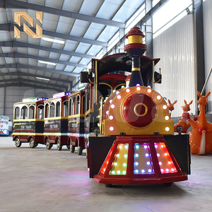 <span class=keywords><strong>Train</strong></span> sans rails vintage à LED en fibre de verre, 24 places, pour fête foraine et parc d'attractions, à vendre - Product Image 3