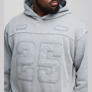Stylish Customizable <b>Plus</b> <b>Size</b> Casual Men Tracksuit Two-Piece Activewear <b>Set</b> Solid Pullover Hoodie <b>Jogger</b> Pants Breathable - Product Image 2