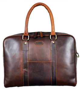 Sac d'ordinateur portable en cuir véritable vintage de style personnalisé disponible à prix réduit - Product Image 1