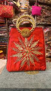 อุปกรณ์เสริมแฟชั่น Patola พิมพ์คลัทช์ดีไซน์หนักสําหรับการออกแบบขายส่งมีจําหน่ายในราคาที่ดีที่สุด - Product Image 2