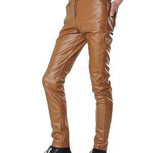 Customized Top Design High Quality <b>Men</b> <b>Leather</b> <b>Pants</b> <b>Men</b> Winter Wear Outdoor <b>Leather</b> <b>Pants</b> in Stock - Product Image 3