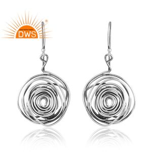 ต่างหูเงิน925ออกซิไดซ์ใหม่สำหรับผู้หญิงเครื่องประดับแบบสั่งทำสำหรับผู้หญิงเป็นของขวัญสำหรับผู้หญิง - Product Image 1