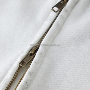 Sudadera con capucha personalizada para hombre, ropa de calle vintage térmica con cremallera doble, lavado con cremallera ácida, 450 GSM, bordado, estilo Premium, Invierno - Product Image 4