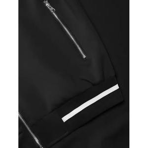 แจ็กเก็ตแขนยาวผ้าโพลีเอสเตอร์/ ผ้าฝ้ายปักด้านหน้าคอตั้งพิมพ์ลายได้ตามต้องการ - Product Image 4