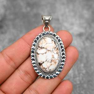 Colgante de Jaspe Caballo Salvaje, Plata de Ley 925, Colgante de Piedra Preciosa Hecho a Mano, Collar de Joyería, Regalo para Ella, Joyería de Jaspe Caballo Salvaje - Product Image 6