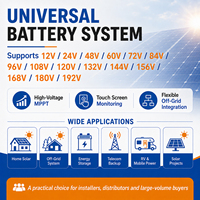 Contrôleur de charge solaire MPPT 480V 120A 12V - 192V universel avec écran tactile pour système solaire hors réseau domestique et camping-car