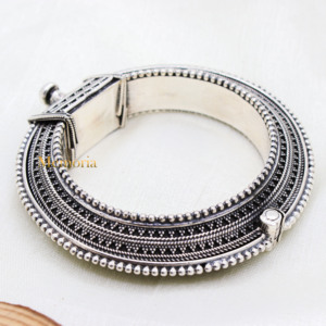 Handmade Best Quality Beaded <b>Bracelet</b> <b>Silver</b> Kada 925 Sterling <b>Silver</b> <b>Bracelet</b> Jewelry for Wholesale - Product Image 3