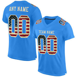 American Football <b>Game</b> Day Jersey Customizable Team Logo and Name Breathable Mesh Sports Shirt for Mens Outdoor Training Use - Product Image 1