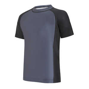 Rashguard de compression confortable pour enfants, léger, respirant, écologique, gris et noir, demi-manches, pour le fitness et le MMA - Product Image 3
