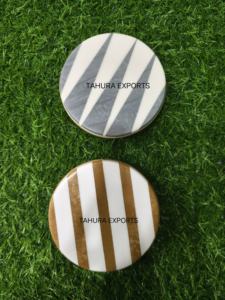 Sous-verre en bois de résine de qualité standard blanc brun Décoration de table pour table de cuisine Design fantaisie naturel neuf Sous-verre en bois - Product Image 3