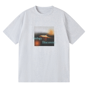 T-shirt décontracté tendance à col en V et manches courtes pour adultes, 100 % coton, écologique, doux, style hip-hop, logo personnalisé - Product Image 3