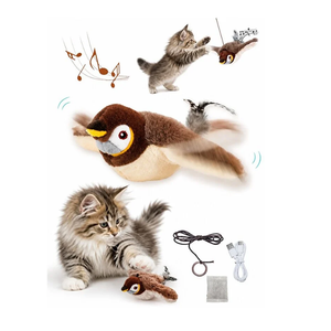Juguete Volador Recargable para Gatos, Activado por Sonido y Movimiento, Peluche Interactivo para Mascotas - Product Image 1