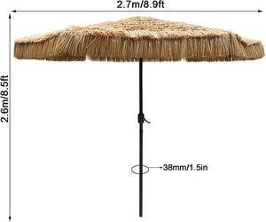 ร่มสนามกลางแจ้งขนาดใหญ่2.7เมตร, ร่มกันแดด Palapa บังแดดสำหรับสวนชายหาดและรีสอร์ท - Product Image 2
