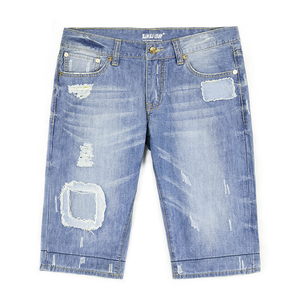 Venta al por mayor personalizada nueva moda de los hombres pantalones cortos de tela de mezclilla pantalones vaqueros desgastados cortos para hombres Pakistán - Product Image 6