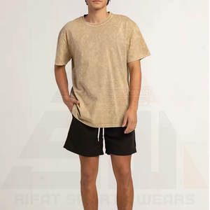 Camiseta Extra Grande para Hombre, Estilo Vintage, Ligera, Desgastada, Lavada al Ácido, 100% Algodón, Logotipo Personalizado, Alta Calidad, Transpirable - Product Image 4