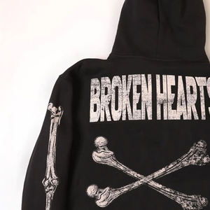 Sudadera con Capucha y Cremallera de Felpa 100% Algodón OEM para Hombre, Bordada, con Impresión Digital Personalizada, Talla Grande, para Invierno - Product Image 5