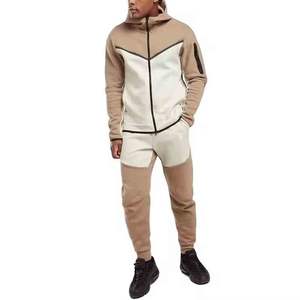 Traje de jogging de poliéster 100% a rayas para correr, chándales baratos con cremallera, chándal liso al por mayor sin mínimo - Product Image 2