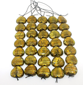 Large Blue Foiled Glass and Crystal <b>Beads</b> 30mm Heart Shaped for Jewelry Making Decoration Pendant - Product Image 1