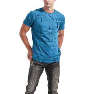 T-shirt personnalisé vierge à manches courtes avec logo personnalisé 100% coton sérigraphie personnalisée t-shirts respirants décontractés pour hommes - Product Image 4