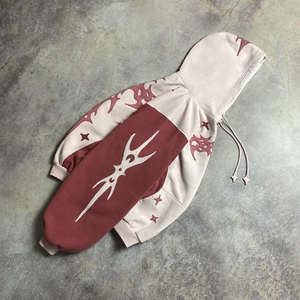 Sudaderas con Capucha de Invierno Rosa Claro con Logotipo Personalizado, Estilo Y2K, Collage Desestructurado, Parche Bordado de Alta Calidad, 100% Algodón - Product Image 4