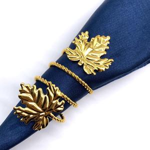 ห่วงรัดผ้าเช็ดปากโลหะสีทองแฮนด์เมดตัวยึดสายรัดผ้าเช็ดปากสำหรับงานแต่งงานและงานอีเวนต์สำหรับโรงแรม - Product Image 4