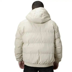 Blouson matelassé pour homme 2026 avec logo brodé sur le devant, manteau d'hiver chaud et isolé à capuche, coupe-vent, veste d'extérieur résistante aux intempéries - Product Image 3