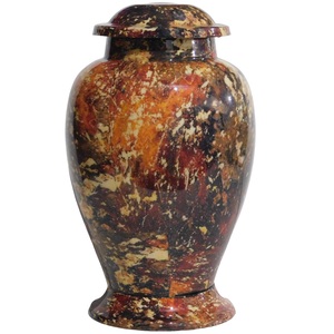 Urnes de crémation en aluminium pour adultes classiques Urnes funéraires en métal de style moderne avec autocollant fini pour les cendres humaines - Product Image 3