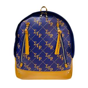 Sigma Gamma Rho Sac à dos à emboîtement doré et bleu - Product Image 1