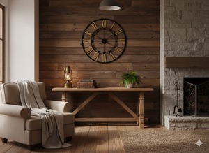 นาฬิกาแขวนผนังตัวเลขแบบคลาสสิกนาฬิกาตกแต่งสไตล์วินเทจเหมาะสำหรับตกแต่งบ้านสำนักงานและห้องนั่งเล่น - Product Image 3