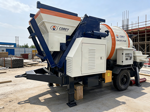 Pompe à béton mobile Corey durable, portable, 30m³/h, diesel, pour béton et ciment - Product Image 1