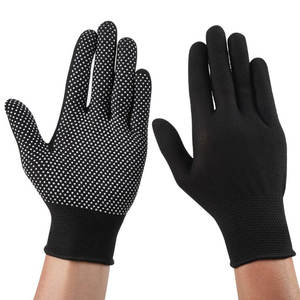 Gants en PVC à pois d'un seul côté de la meilleure qualité Gants doux et confortables de sécurité pour le travail tricotés à la main en coton polyester avec une bonne adhérence - Product Image 1
