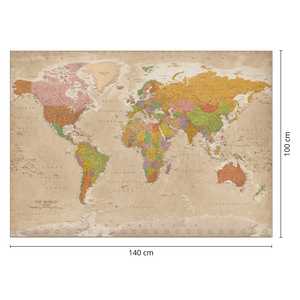 Mapa del Mundo XXL, Estilo Vintage, Colección MAPS in MINUTES - Product Image 3