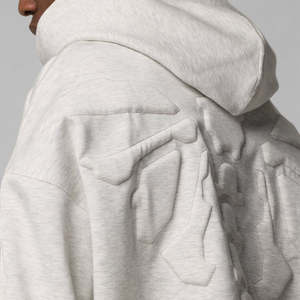 Premium 100% algodón invierno Sudadera con capucha de gran tamaño único patrón sólido Puff impreso ropa de calle de alta calidad personalizable en blanco - Product Image 5